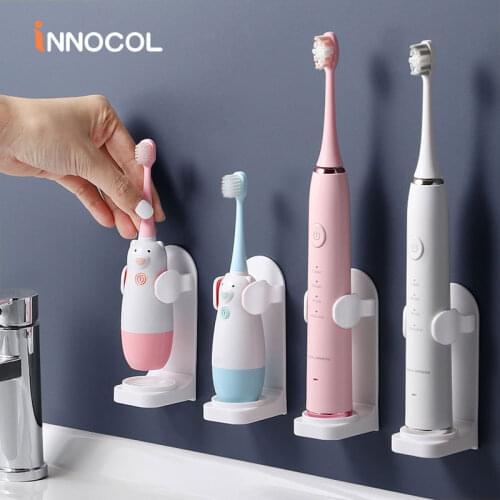 Wall-Mounted Electric Toothbrush Holder Portable Toothbrush Organizer Stand Rack Space Saving Bathroom Accessories For Home