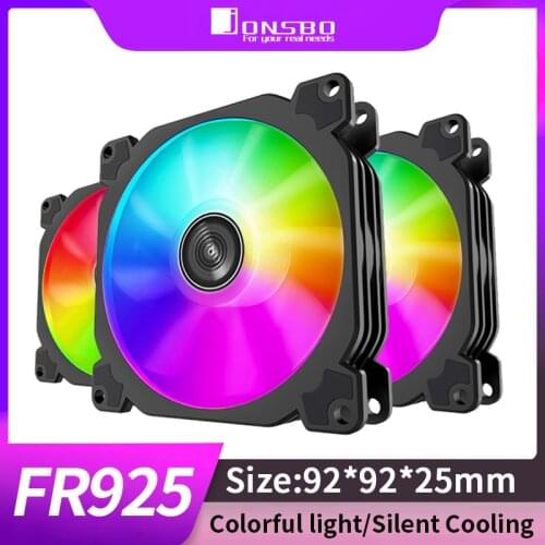 Jonsbo FR925 ARGB Cooling Slient Fan PC Computer Case 9cm For CPU Cooler Radiator Water Cooling 92x92x25mm PWM Quiet RGB LED Fan