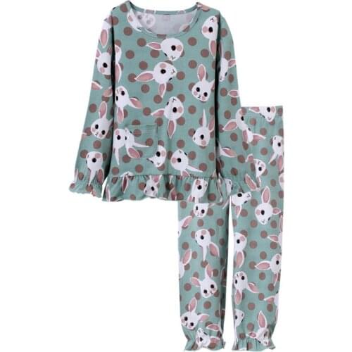 Princess Pajamas for Girls Wholesale Children Clothes Cute Sleepwear Cotton Pijama Christmas Ruffle Toddler Girl Pajamas Set