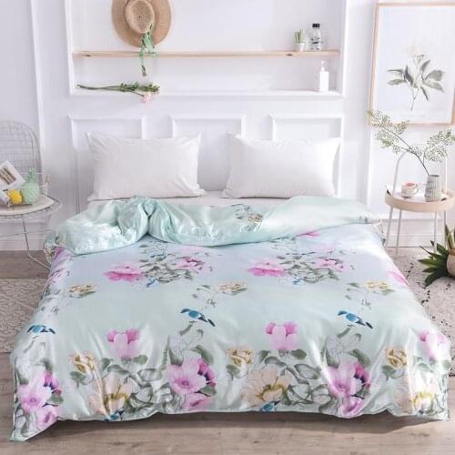 Ice silk printing Duvet cover Single Double Queen King size Quilt Cover Home Hotel Bedding article 1pcs quilt cover Free shippin