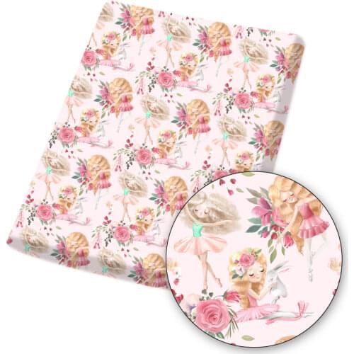 Polyester Cotton Fabric Unicorn Girl Letter Print Sewing Fabric Quilting Cloth for DIY Mask Kid Clothes Dress Making 45*145cm/pc