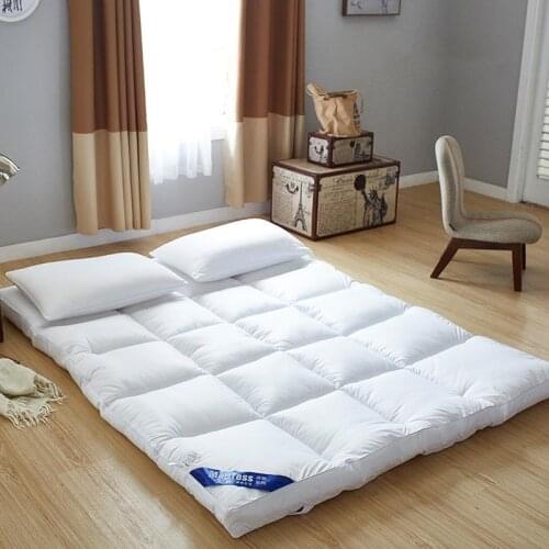 Five star hotel Thicken Feather velvet Mattress Foldable Tatami Single double Mattresses Cotton Cover King Queen Size