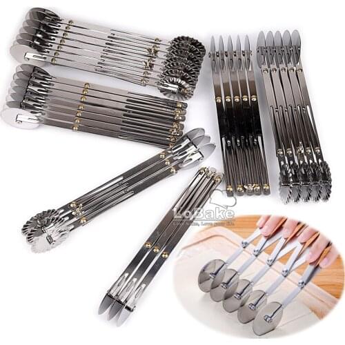 New arrivals stainless steel one-end 5 wheels pizza cutter rolling knife for mutfak aletleri kitchen tools cooking utensils