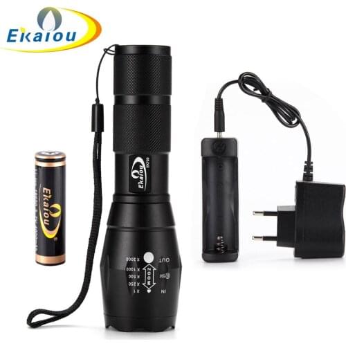 LED Flashlight 5 Modes Zoomable LED Torch 1000m long range led flashlight