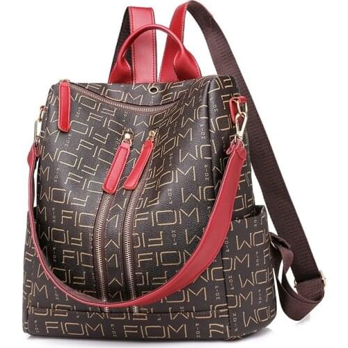 2021 New High Quality Leather Women Backpack Anti-Theft Travel Backpack Large Capacity School Bags for Teenage Girls Mochila 65