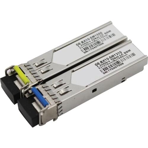 1.25Gb/s Gigabit 20km SFP Module Mini BIDI Fiber Optic Transceiver Single Fiber SM 1310nm/1550nm LC 20km