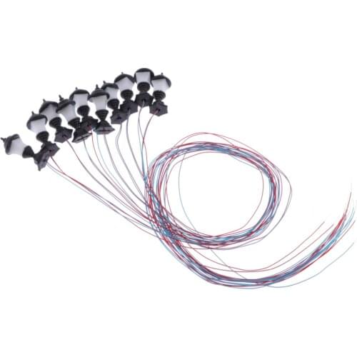 10pcs 1:100 Scale Leds Street Lights HO Garden Light Miniature Accessories