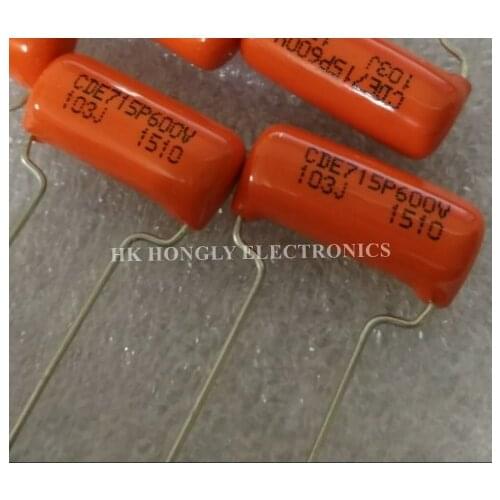 20PCS CDE715P600V 103J 683J 104J CDE 715P 600V 5% 0.01UF 0.068UF 0.1UF P=10mm 17mm 25mm Film Capacitor