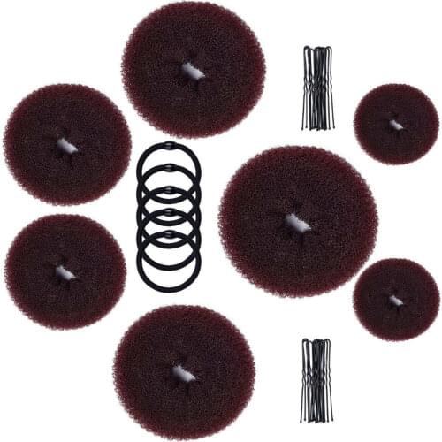 Fashion Magic Hair Bun Foam Sponge Easy Hair Ring Style Bun Maker Set Accessories For Women Hair Styling Tools