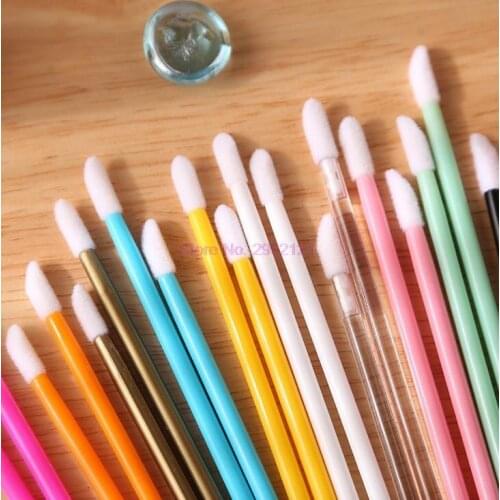 200bags Disposable Makeup Lip Brush Glossy Wands Pen Cleaner Applicator Eyeshadow Lip Gloss Brushes Tools 50pcs/bag hot
