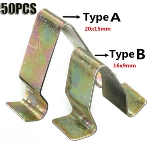 50Pcs Auto Metal Trim Interior Panel Lining Clip Interior Upholstery Retainer Rivet Fastener Clip For V W For Audi Seat For Skod