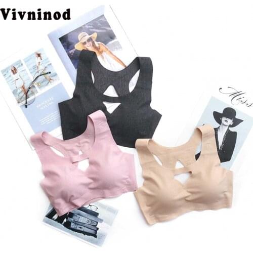 Deep V Sleeping Wire Free Bra Comfortable Full Cup Padded Vest Bra Wireless Thin Japanese Push Up Bra Crop Tops Seamless Vest BH