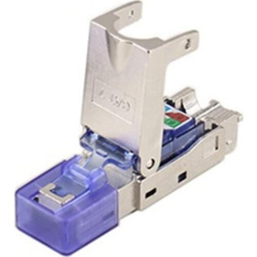 Cat7 Rj45 Connector Ethernet Plug Adapter Tool-Free Crimping Shielded Crystal Head 8P8C Network Ethernet Cable Plug