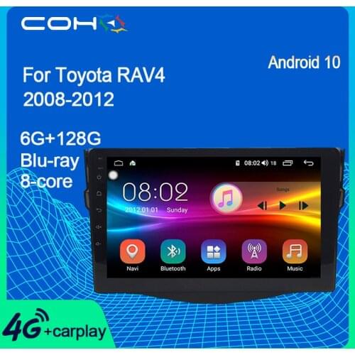COHO For Toyota RAV4 2008-2012 Android 10.0 Octa-core 6+128G Car Multimedia Player Radio Gps Navigation