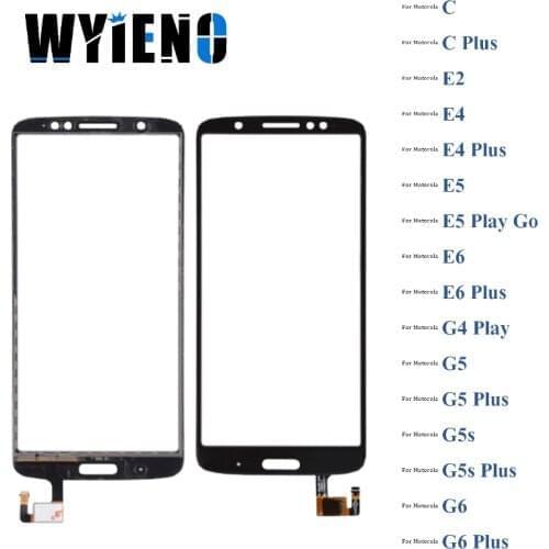 Wyieno Sensor For Motorola Moto C E2 E4 E5 E6 G4 G5 G5s G6 Play Go Plus Touch Screen Digitizer Front Glass Lens Panel 10pcs/lot