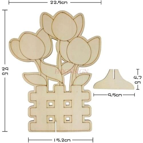 Baipi wooden rabbit tree trees Pachira childrens hand-painting coloring