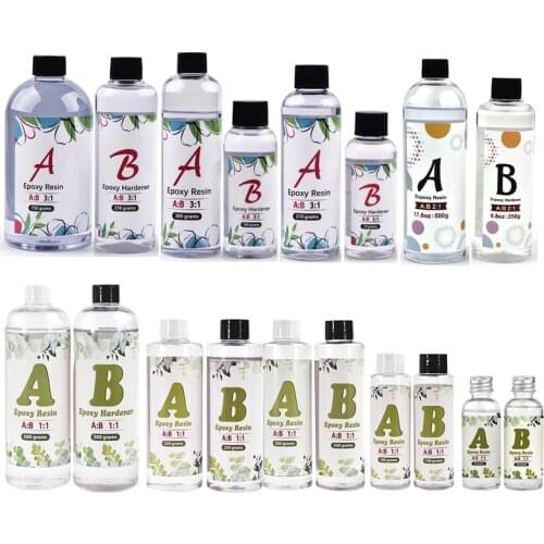 Epoxy Resin 1:1 2:1 3:1 AB Glue DIY Crystal Resin Mold Jewelry Making Accessories High Adhesive 100g/200g/400g/500g/1000g