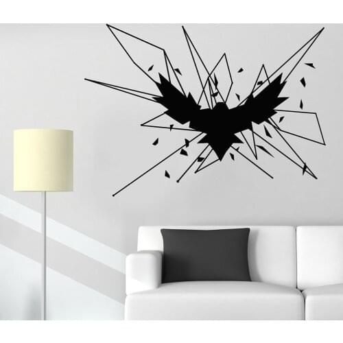 Geometric Gothick Style Raven Bird Wall Stickers Modern Home Decoration Crow Animal Vinyl Wall Decal Murals for Living Room P764