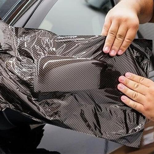 High Gloss Carbon Fiber Vinyl Wrapping Film For Car Vinyl Wrap Sheet Laptop Skin Phone Cover Motorcycle