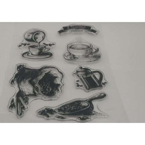 Coffe transparent Silicone stencil for DIY Scrapbooking photo album decorative sheets