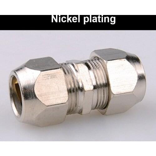 3Pcs 10mm to 12mm Concentric reducer Two Way Straight Pipe Brass Tube Quick Coupler Coupling Fitting