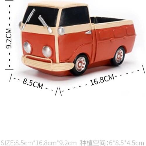 Creative Cartoon Retro Cute Car Mini Flower Pot Personality Succulent Micro Landscape Potted Desktop Decoration