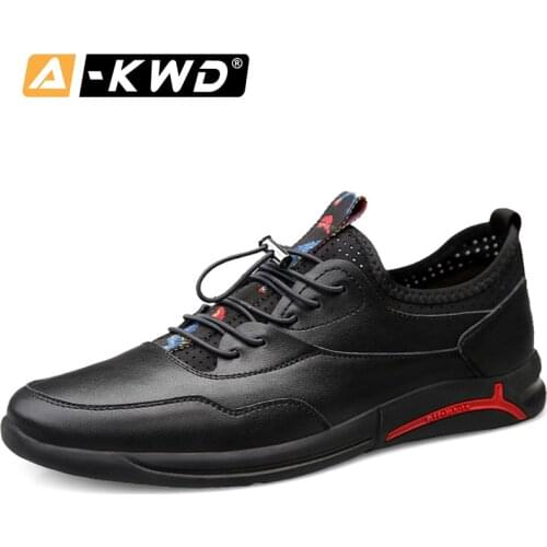 Fashion Mens Shoes Casual Leather Breath Mocasin Hombre Slip on Leather Shoe Elastic Band Elevator Shoes for Men Brown Sneakers