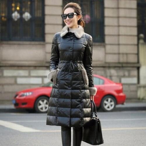 Genuine Leather Jacket Womens Down Jacket Winter Jacket Women Korean Fashion Sheepskin Coat Chaquetas Mujer 6830 YY394