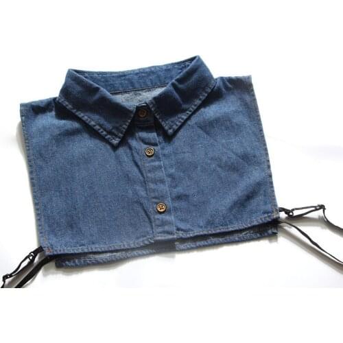 False collar men and women spring and autumn cotton denim shirt false collar decoration shirt collar sweater fake pointed collar
