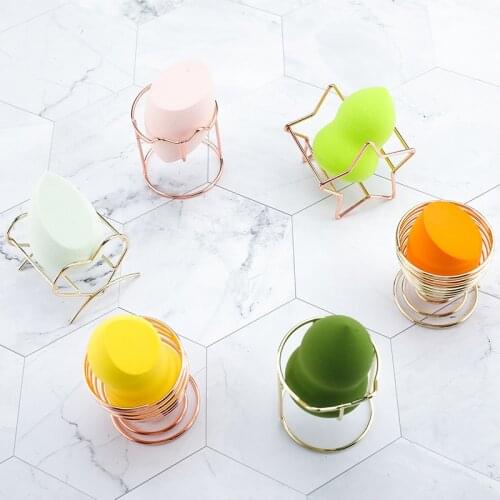 Makeup Egg Puff Shelf Storage Rack Hot Multi-style Choose Delicate Carbon Steel Cosmetic Sponge Dryer Stand Holder Organizer