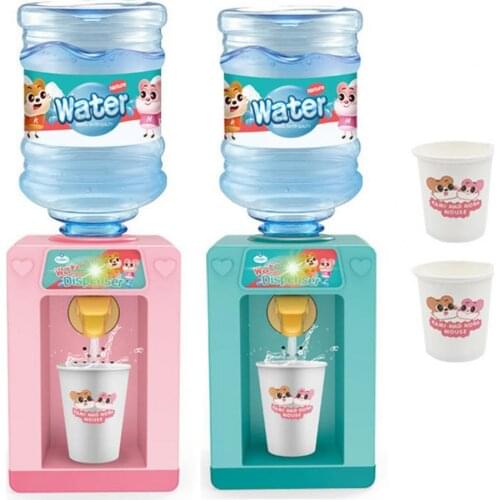 Mini Cute Simulation Drink Water Dispenser with Light Sound Kids Play Toys Gift