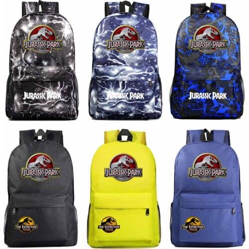 Fashion Adventure Dinosaur Jurassic Park World Boy Girl Book School Bag Women Bagpack Teenagers Schoolbags Men Student Backpack