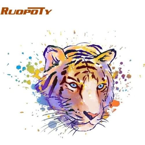 RUOPOTY Frame Tigers Diy Painting By Numbers For Adults Animals Wall Art Picture Coloring By Numbers Diy Home Decors Diy Gift