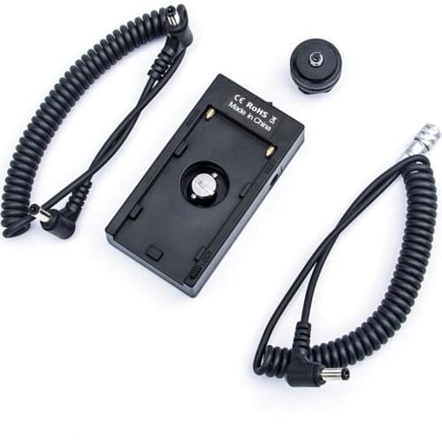 FOTGA Battery Power Supply Plate with DC to BMPCC 4K/6K Cable for Sony DSLR NP-F