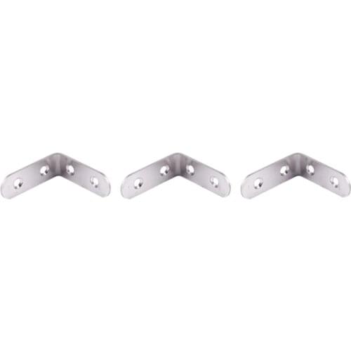 Flat L Shape Shelf Support Corner Brace Angle Bracket 5 x 5cm 3Pcs