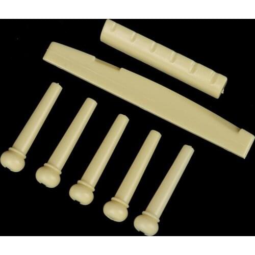 Portable 6-String Guitar Bridge Pins Saddle Nut Acoustic Cattle Tailpiece Plastic Guitar Accessories for Acoustic Guitar Quality