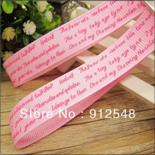 5/8"(15mm) Typeface Printed grosgrain ribbon ,Garment accessories,Hair ribbon,xwxd40