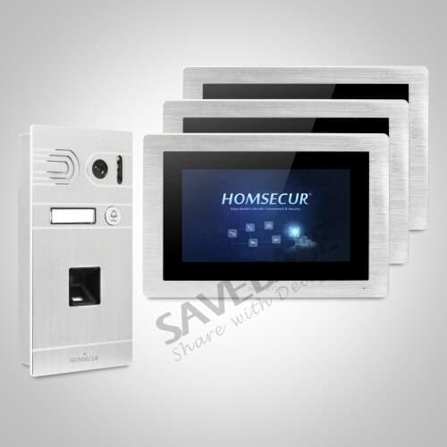 HOMSECUR 7" Hands-free Video Door Entry Phone Call System+Fingerprint Camera BC061-S+BM714-S