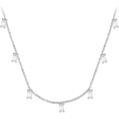 DARK DIAMOND-925 sterling silver Clio necklace or 18K gold plated