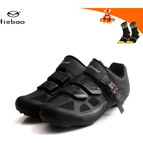 Tiebao sapatilha ciclismo black road cycling shoes breathable self-locking professional men women road bicycle riding sneakers