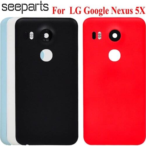 For 5.2" LG Google Nexus 5X Back Battery Cover Rear Door Housing Case Replacement Parts For Google Nexus 5X Battery Cover