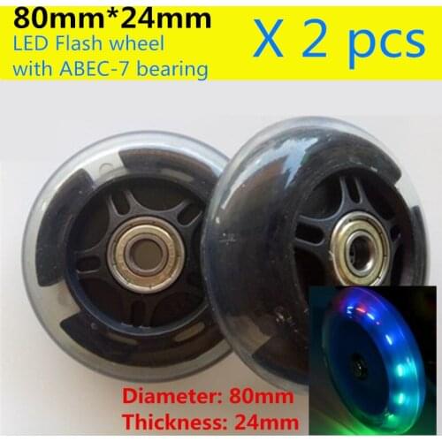 LED Flash Rear Tire 3 In 1 Children Scooter Rear Wheel for Kids 3-wheels Car LED Shine Roller Cycling Behind Durable Elastic PU