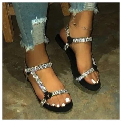 Women Diamond sandal woman summer 2021 sandals ladies flat