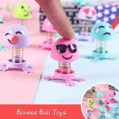 10Pcs/Set Cute Mini Bounce Ball Toys Gifts Birthday Party Baby Shower for Kids Party Favors Giveaway Jumping Doll Finger Game