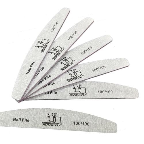 10pcs Professional Nail File Polish Buffer 100/100 Sanding Manicure Pedicure Nail File Sandpaper Buffing Tools Brand Qualtiy