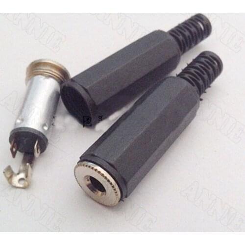 100pcs/lot Headphone Converter Audio Female Socket 3.5mm Hole Jack