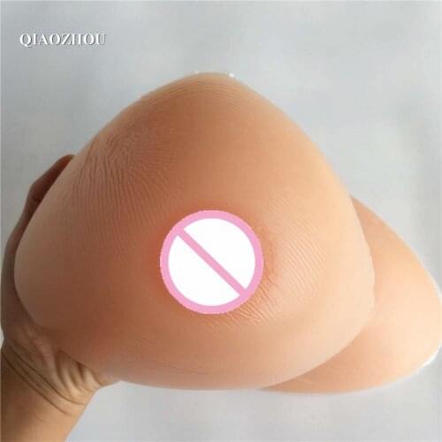 1200g/pair Breast Forms Fake Boobs False Silicone Crossdresser Transgender Enhancer Implant
