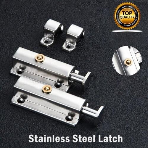3/4/6'' Stainless Steel 201 Door Bolt Security Protection for Doors Windows Cabinets