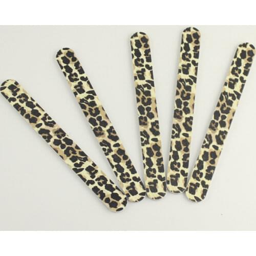 5Pcs/Set Leopard And Zebra Double Side Professional Fingernail Toenail Nail Buffer Block Emery Board Nail File