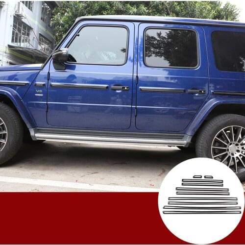 Car Exterior Accessories For Mercedes Benz G Class W463 2019-20 ABS plastic Side Door Body Molding Strips Cover Trim 10 Pcs/Set